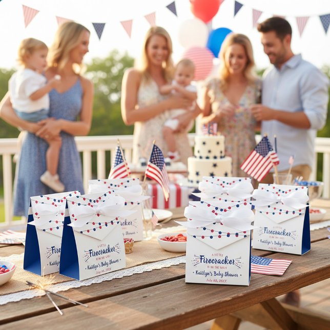 Firecracker On The Way! 4th Of July Baby Shower Favor Boxes (Creator Uploaded)
