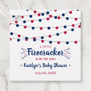 Firecracker On The Way! 4th Of July Baby Shower Favor Tags