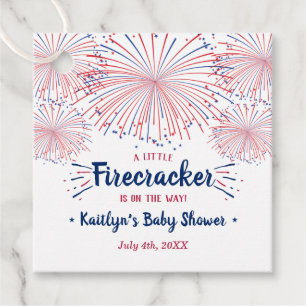 Firecracker On The Way! 4th Of July Baby Shower Favor Tags