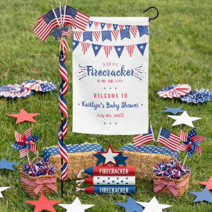 Firecracker On The Way! 4th Of July Baby Shower Garden Flag