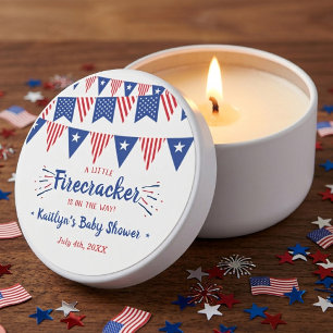 Firecracker On The Way! 4th Of July Baby Shower Mini Candle Favors