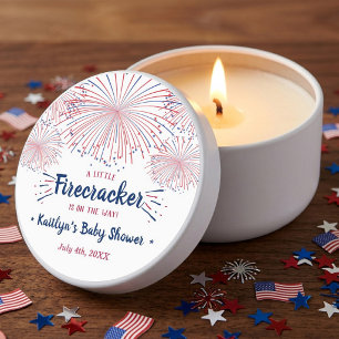 Firecracker On The Way! 4th Of July Baby Shower Mini Candle Favors
