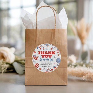 Firecracker Patriotic Favor Gift Tags