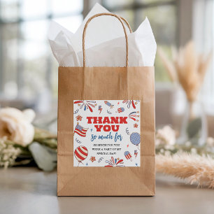 Firecracker Patriotic Favor Gift Tags