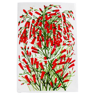 firecracker plant print medium gift bag