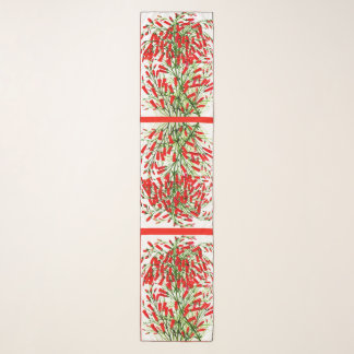 firecracker plant print scarf