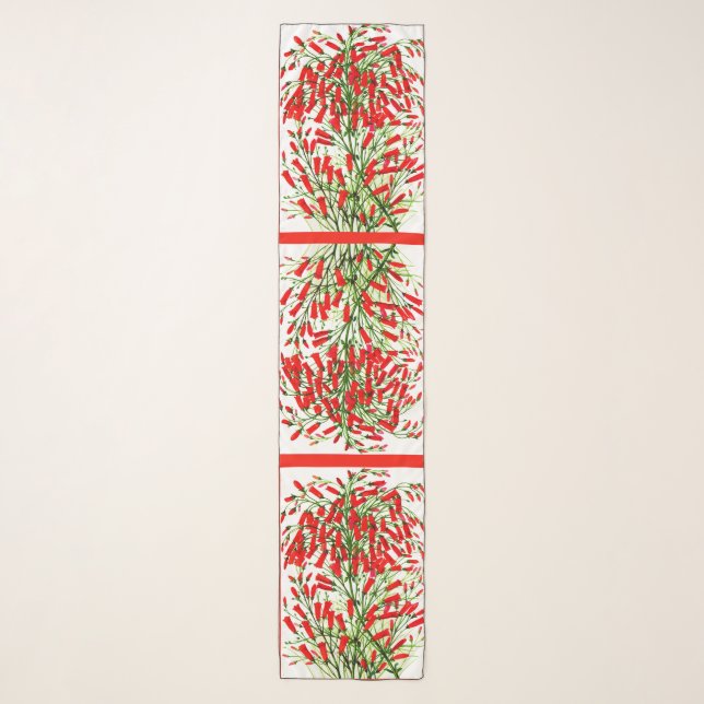 firecracker plant print scarf (Front)