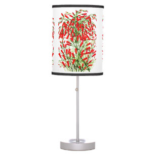 firecracker plant print table lamp