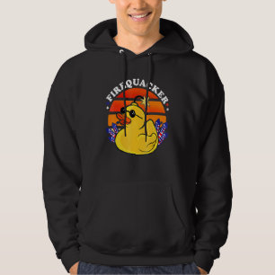 Firecracker Rubber Duck 4th Of July Patriotic Fire Hoodie