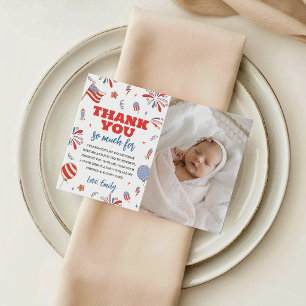 Firecracker Sparks Photo Thank You Card