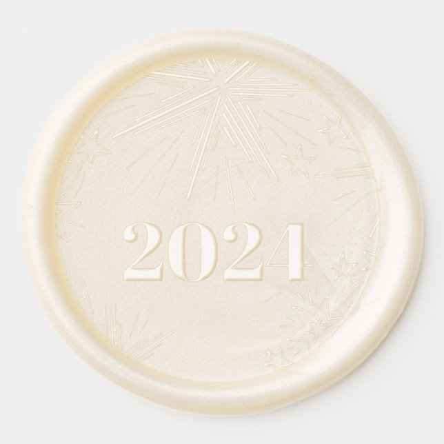 firecracker star new year holiday wax seal sticker (Front)