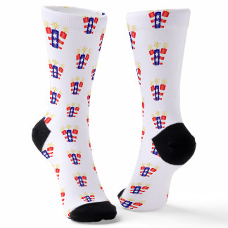 Firecrackers 4th of July Celebration Socks