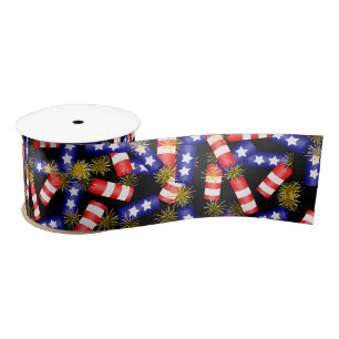 Firecrackers for 4th of July Satin Ribbon