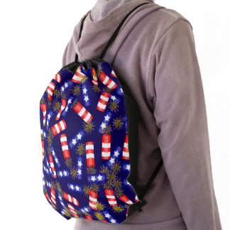 Firecrackers for the 4th of July Drawstring Bag