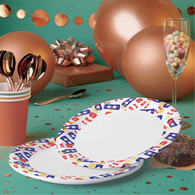 Firecrackers for the 4th of July Paper Plates (Multi)