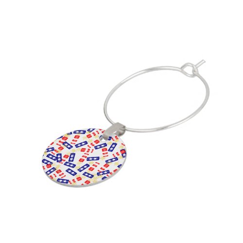 Firecrackers for the 4th of July Wine Glass Charm