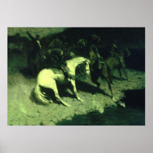 Fired On by Frederic Remington Poster