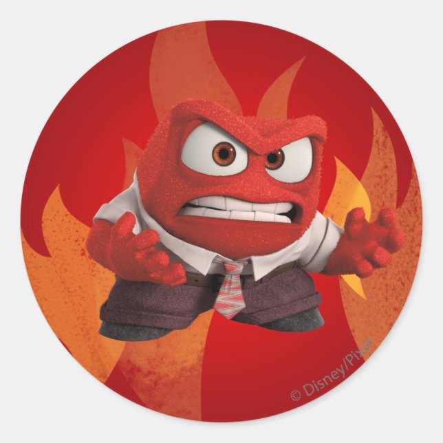 FIRED UP! CLASSIC ROUND STICKER (Front)