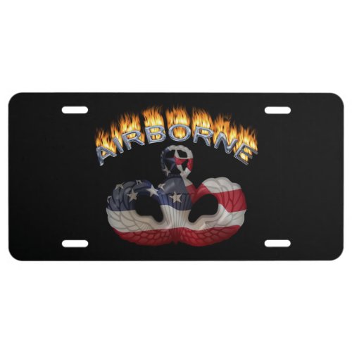 Fired_Up Master Airborne Wings License Plate