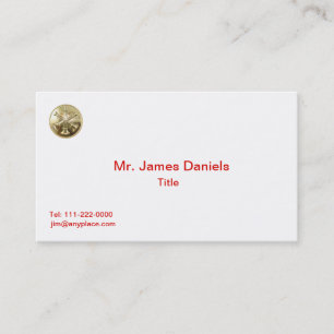 Firefighter 3 Bugle Gold Medallion Business Card