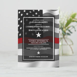 Firefighter Academy Graduation Party Invitation