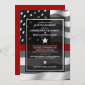 Firefighter Academy Graduation Party Invitation (Front/Back)