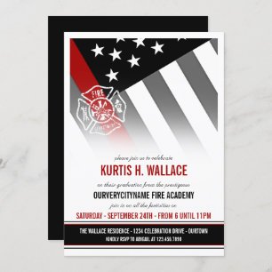 Firefighter Academy Graduation Party Invitation
