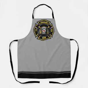 Firefighter ADD NAME Fire Department Rescue Team Apron