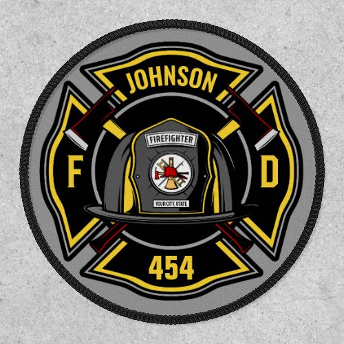 Firefighter ADD NAME Fire Department Rescue Team Patch
