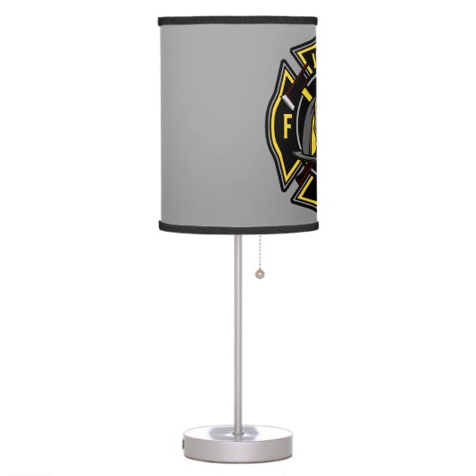 Firefighter ADD NAME Fire Department Rescue Team Table Lamp (Left)