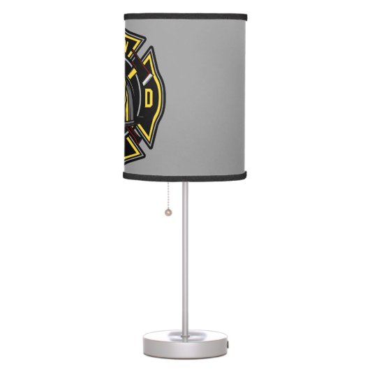Firefighter ADD NAME Fire Department Rescue Team Table Lamp (Right)