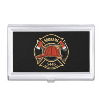 Firefighter ADD NAME Fire Station Department Badge