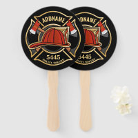 Firefighter ADD NAME Fire Station Department Badge