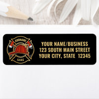 Firefighter ADD NAME Fire Station Department Badge