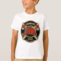 Firefighter ADD NAME Fire Station Department Badge