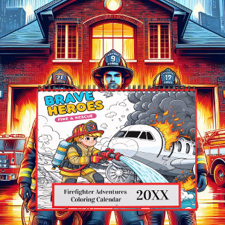 Firefighter Adventures Coloring 2025/2026 Calendar