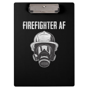 Firefighter AF   Gas Mask   Funny Firefighter Clipboard