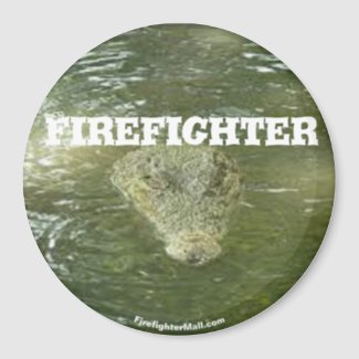 Firefighter alligator magnet