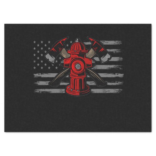 Firefighter American Flag Axe Tissue Paper