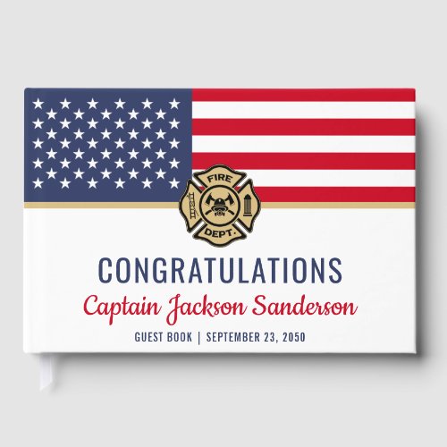Firefighter American Flag Congrats Retirement