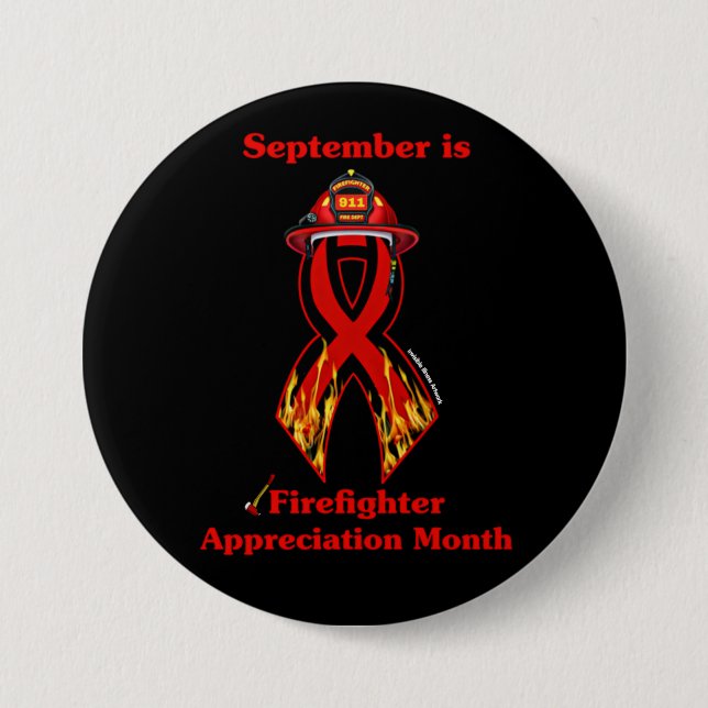 Firefighter Appreciation Month Button (Front)