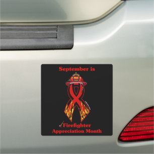 Firefighter Appreciation Month Car Magnet