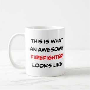 firefighter, awesome coffee mug