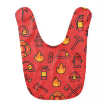 Firefighter Baby Bib – Fire Department Pattern