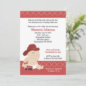 Firefighter Baby Boy Baby Shower Invitation (Standing Front)