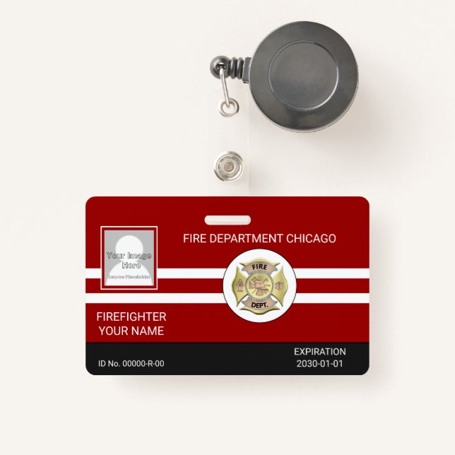 Firefighter Badge (Front with Retractable)