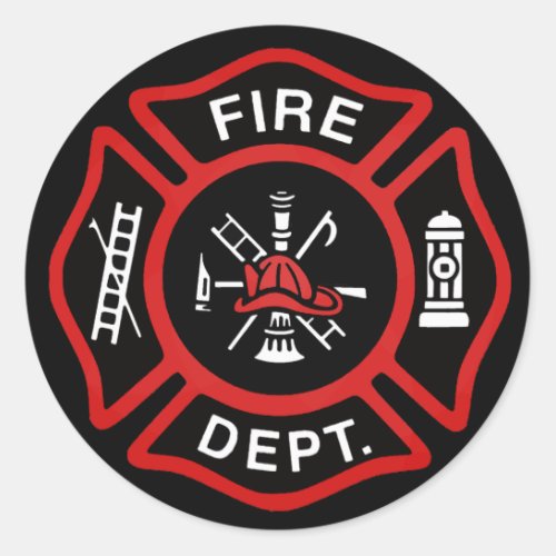 Firefighter Badge Classic Round Sticker