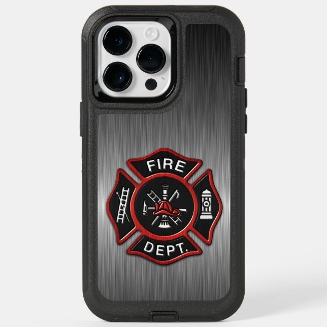 Firefighter Badge Deluxe Otterbox iPhone Case (Back)