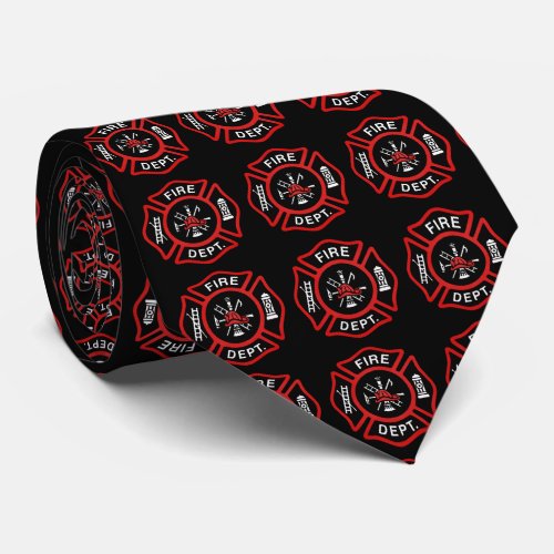 Firefighter Badge Pattern Tie