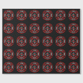 Firefighter Badge Pattern Wrapping Paper | Zazzle